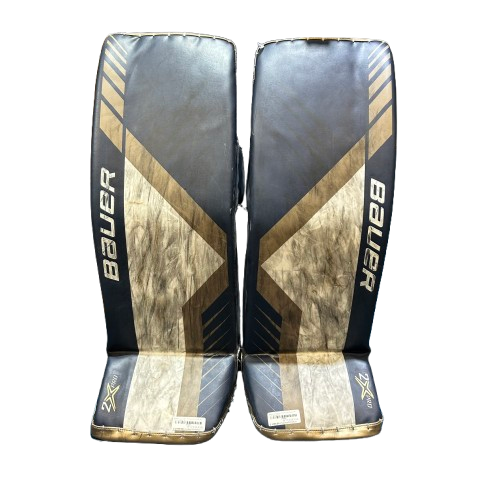 Bauer Vapor 2X Pro - Jambières de gardien de but Pro d'occasion (bleu marine/doré/blanc)